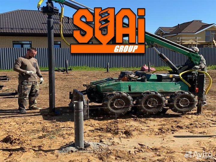 Сваи винтовые с монтажом