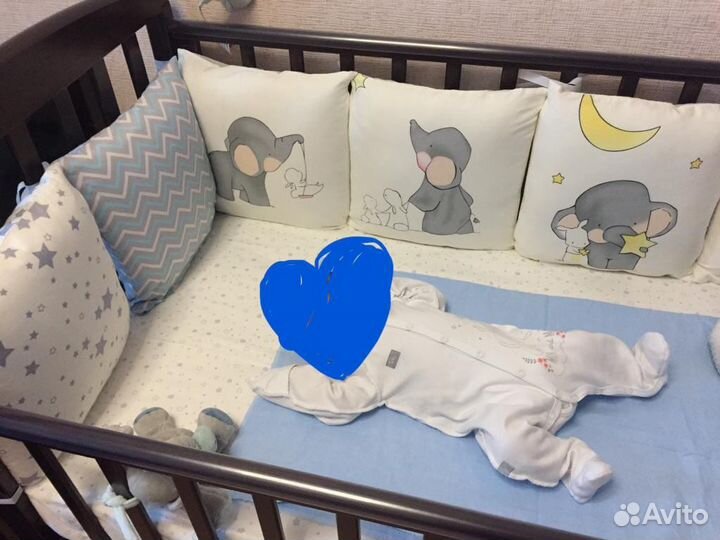 Бортики подушки в детскую кроватку