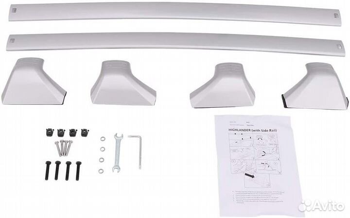 Поперечины Toyota Highlander 2019+ (OEM) серебро