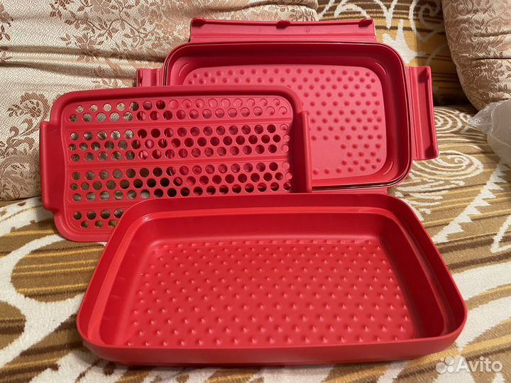 Кристальная емкость и маринадница Tupperware