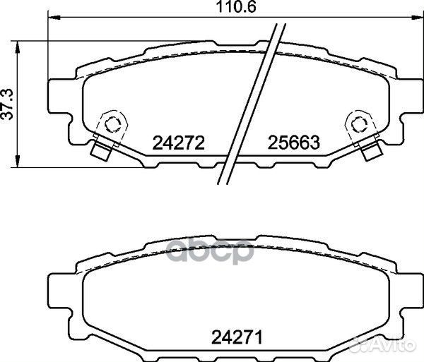 Колодки тормозные дисковые зад NP1133 nissh