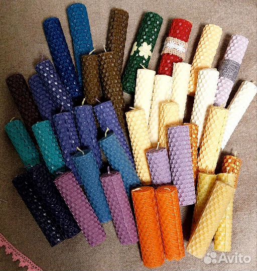 Вощина для свечей цветная