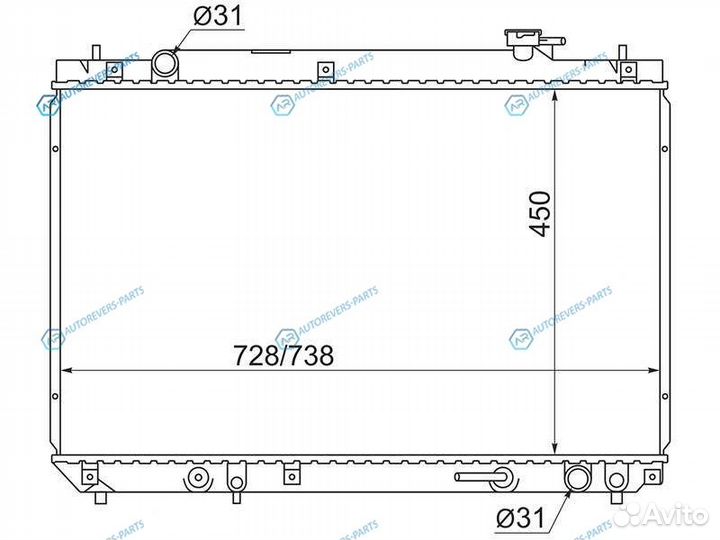 TY0003-SXU10 Радиатор toyota harrier 5S-FE 97-03