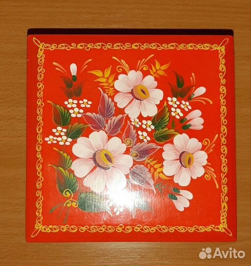 Шкатулка СССР деревянная