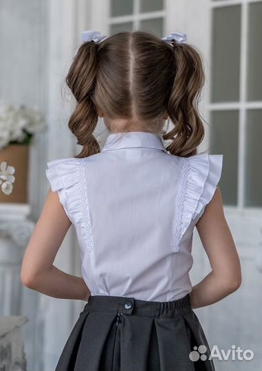 Белая блузка с коротким рукавом 122