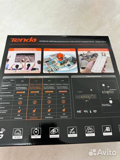 Wi fi роутер tenda AC10 1000мб