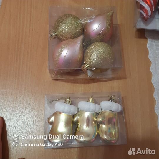 Набор елочных игрушек пластик