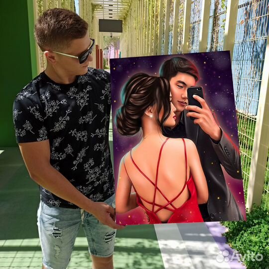 Печать на холсте,портрет по фото,картина на холсте