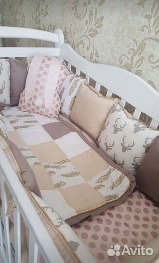 Бортики-подушки в кроватку