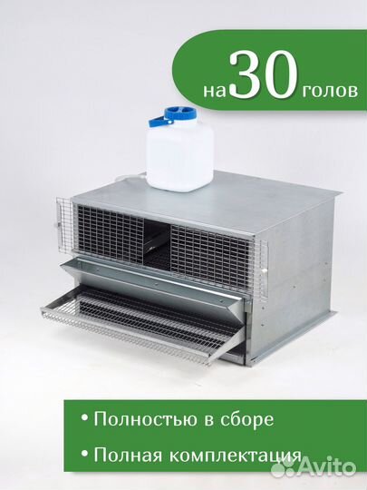 Закрытая клетка для перепелов из металла