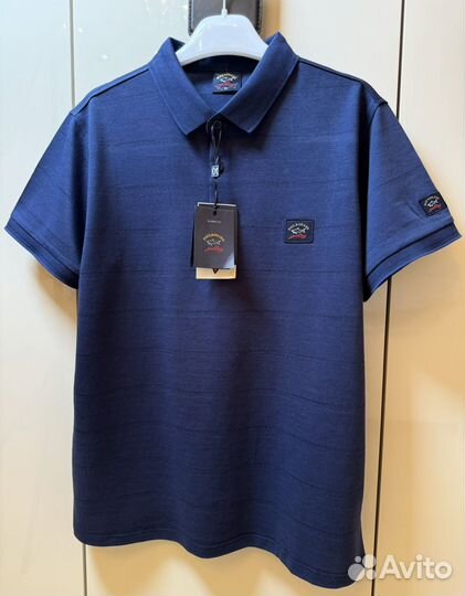 Поло Paul Shark мужское синий цвет размеры: 50-58