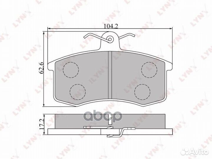 BD-4605 колодки дисковые передние LADA 2108/21