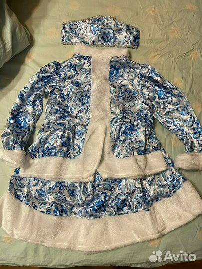 Костюм снегурочки на девочку новый