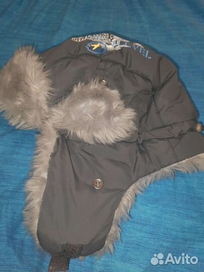 Шапка ушанка зимняя детская