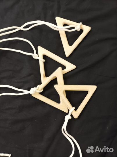 Лестница детская деревянная верёвочная