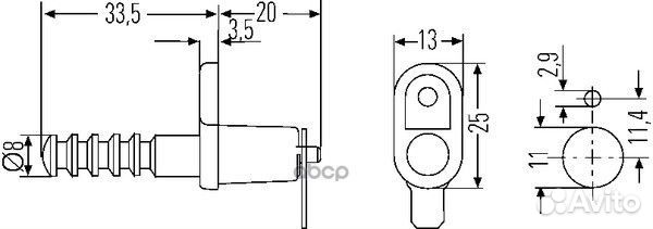 Контакт двери 6zf007239-001 hella