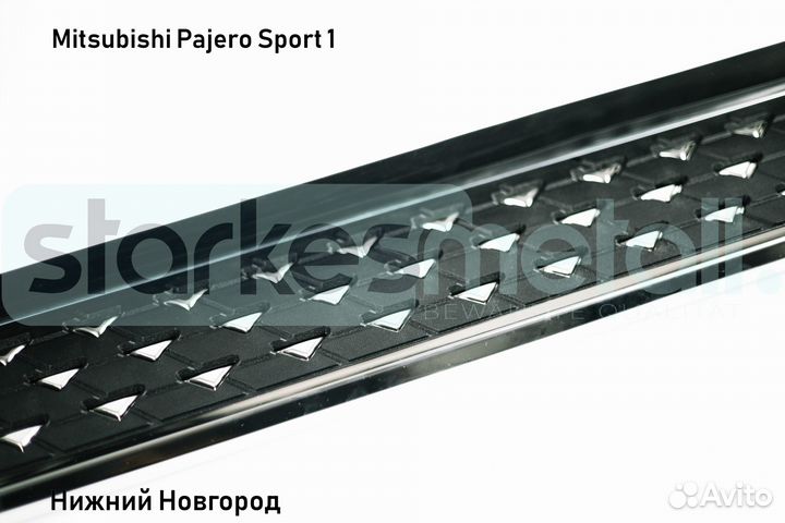 Пороги подножки Mitsubishi Pajero Sport 1 Classik