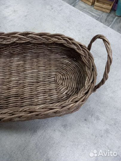 Поднос ручной работы из бумажной лозы / корзина