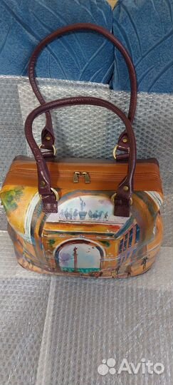 Женская Сумка-Саквояж, Кожаная