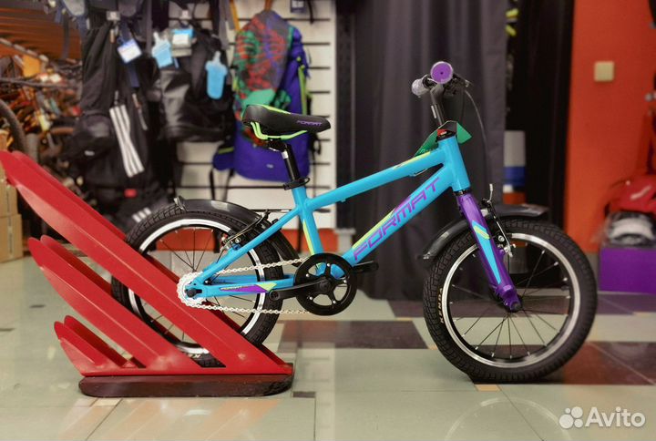 Детский велосипед format Kids 16 1ск бирюзовый