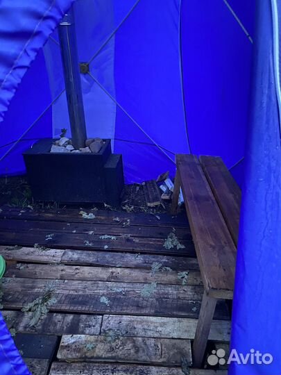 Аренда походную баню с печкой