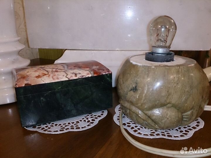 Подставка из мрамора Шкатулка Светильник