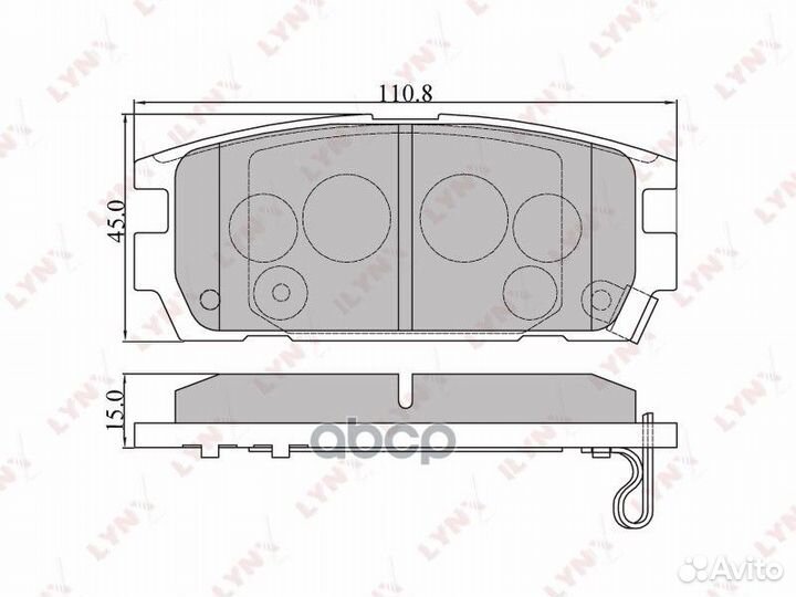 Колодки тормозные дисковые зад hyundai Terr