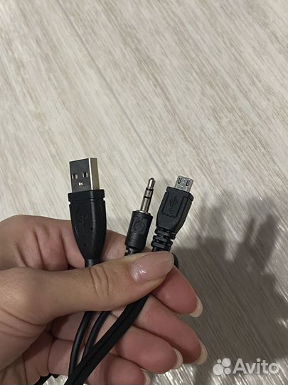 Кабель USB-AUX штекер 3.5 мм, USB Am и micro USB