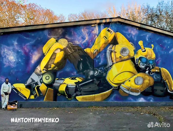 Рисунки на стенах, декор стен, роспись стен