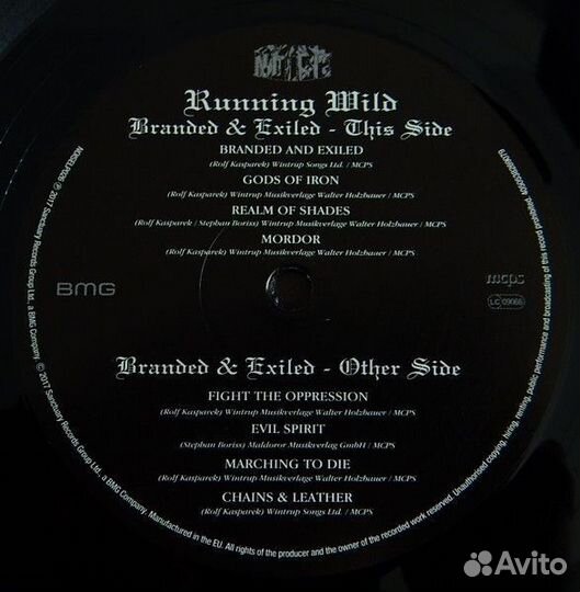 Винил Running Wild – Branded And Exiled