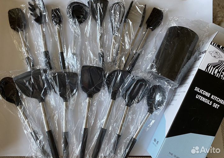 Наборы кухонных предметов 7/11/15 новые силикон