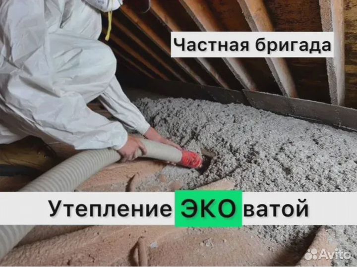 Изоляция стен эковатой