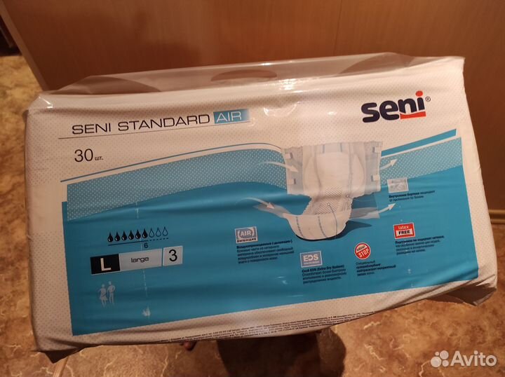 Памперсы для взрослых seni 3(30шт),дailee(30 шт) н