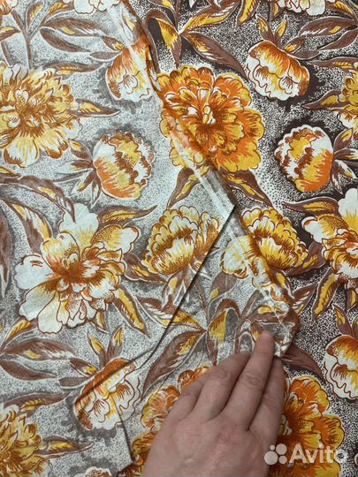 Отрез ткани СССР ситец хлопок