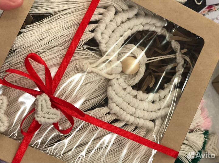 Подарок ангел макраме