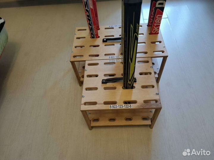 Стойка для вертикального хранения лыж на 12 пар