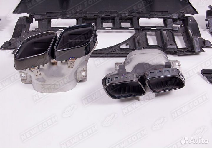 Диффузор с насадками 63AMG черный Mercedes E213