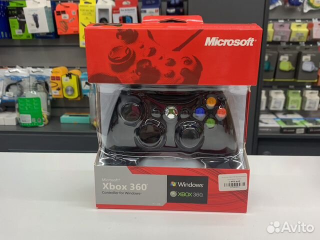 Джойстик xbox 360 черный цвет проводной