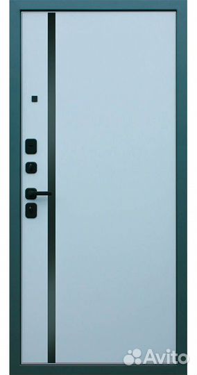 Дверь с зеркалом Манчестер из стали