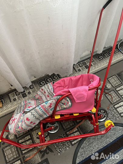 Детские санки коляска бу