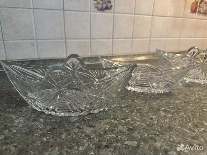 Вазы, салатники из хрусталя СССР