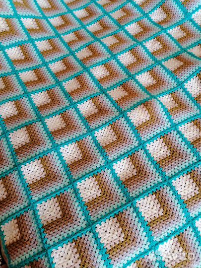 Плед 3д, размер 186 на 146, ручная работа