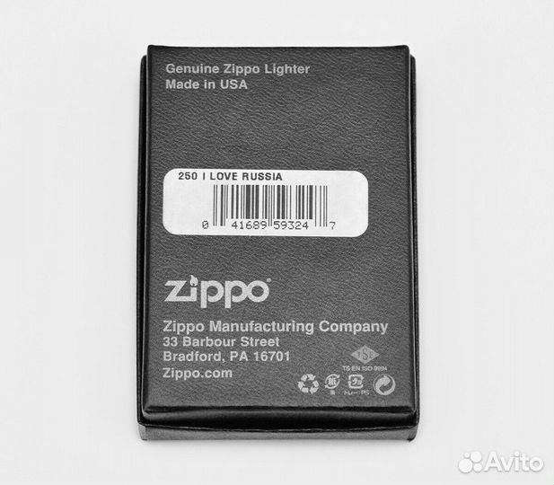 Зажигалка Zippo 250 I Love Russia Оригинал Новая