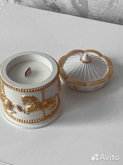 Шкатулка карусель, свеча