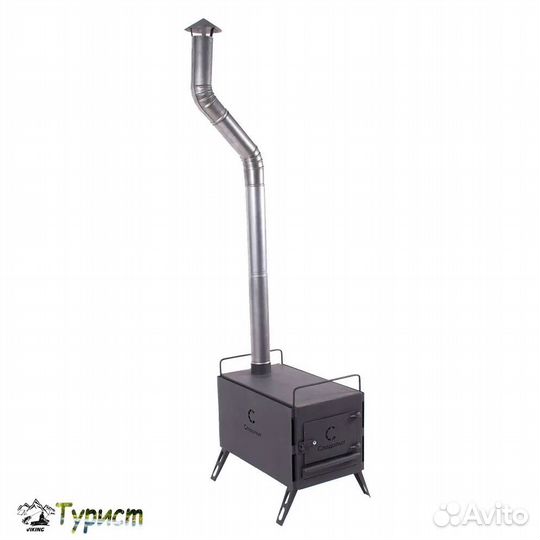 Дровяная печь Следопыт “Heavy” большая с трубой