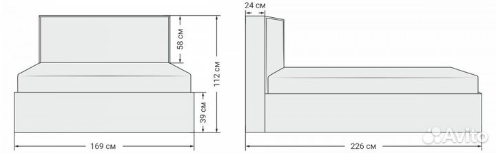 Кровать Люкс экокожа белая, венге 140*200