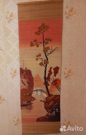 Панно соломенное