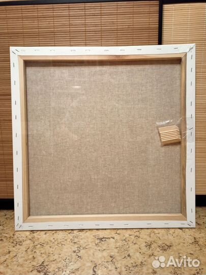Холст лен/хлопок 50*50 новый на подрамнике