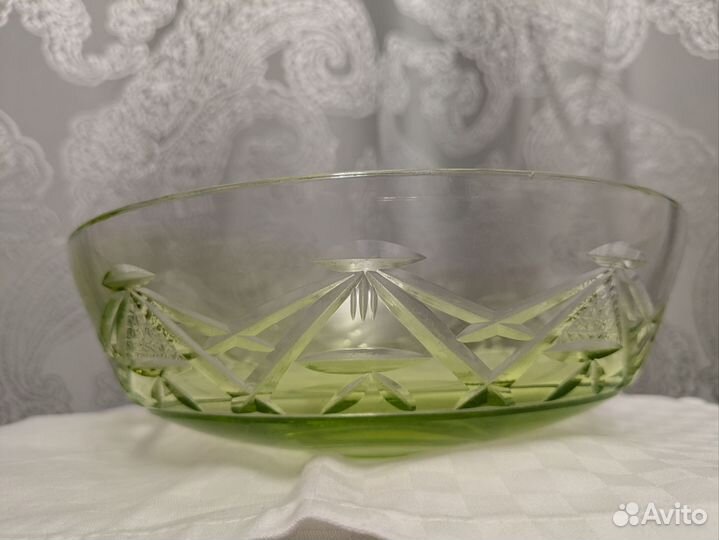 Салатник, вазы для фруктов цветное стекло СССР