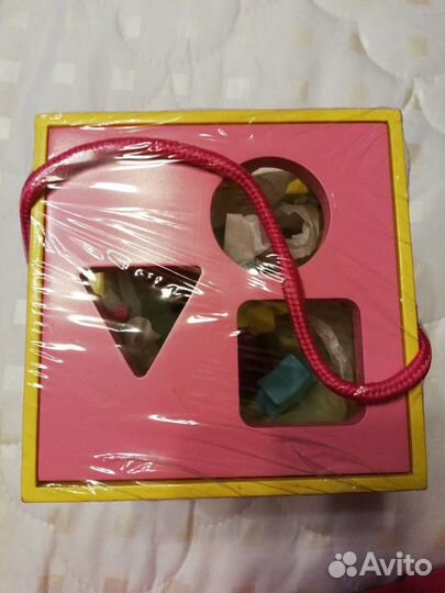 Игрушка ящик геометрик дерево новая